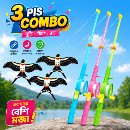 3 pcs Eagle Fly Complete Kite Combo